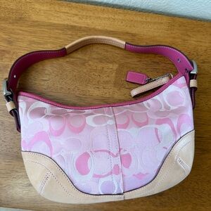Authentic Coach Pink Mini Soho Hobo Vintage